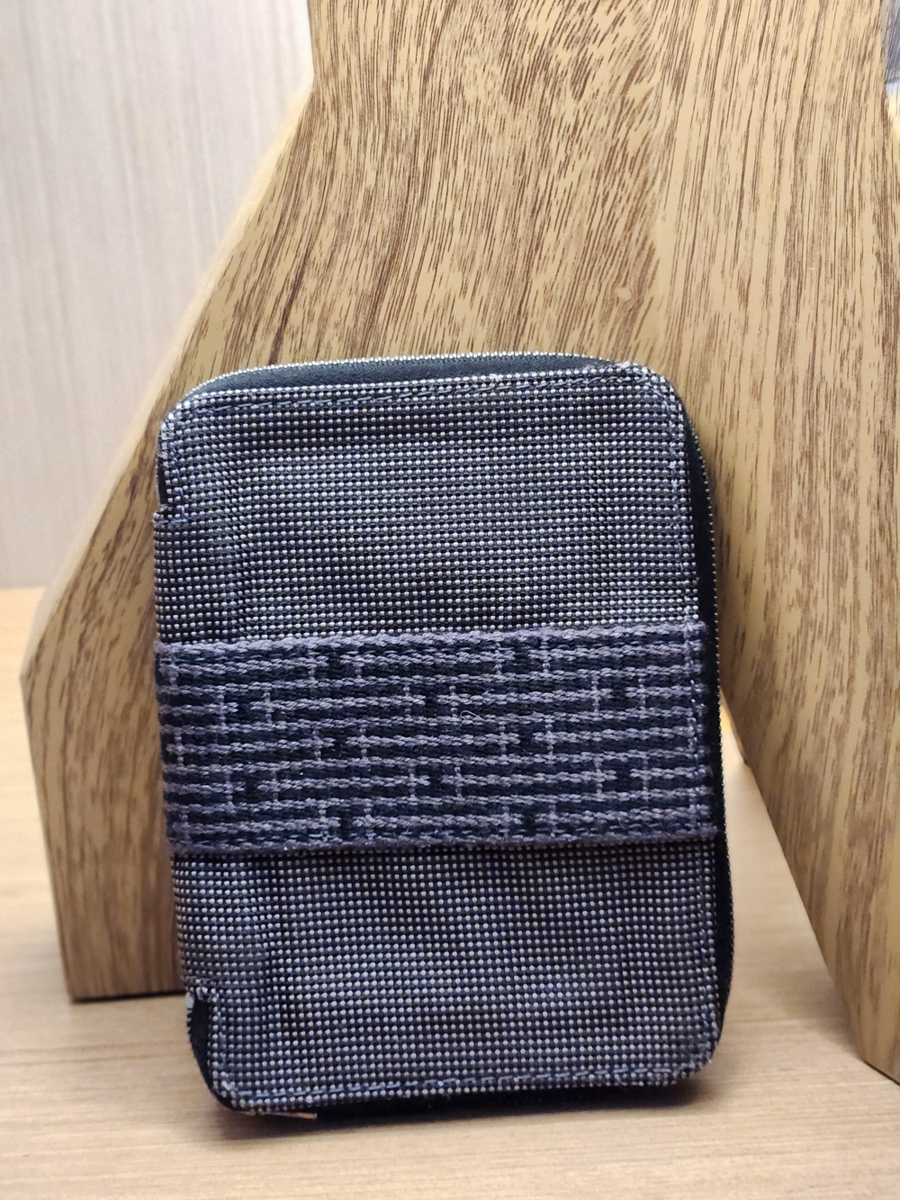 Hermes Canvas Herline PM Size Zip-Around Wallet